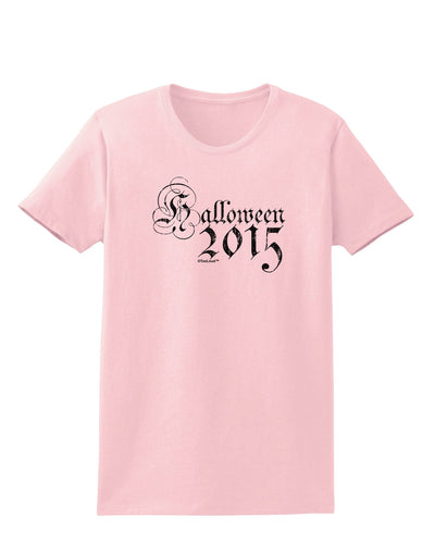 Halloween 2015 Script Distressed Womens T-Shirt-Womens T-Shirt-TooLoud-PalePink-X-Small-Davson Sales