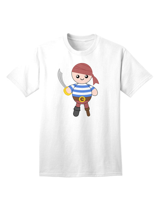 Halloween Adult T-Shirt - Petey the Pirate-Mens T-shirts-TooLoud-White-Small-Davson Sales
