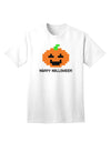 Halloween Adult T-Shirt - Pixel Pumpkin Design-Mens T-shirts-TooLoud-White-Small-Davson Sales