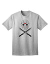 Halloween Adult T-Shirt featuring a Scary Mask and Machete-Mens T-shirts-TooLoud-AshGray-Small-Davson Sales