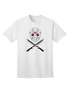 Halloween Adult T-Shirt featuring a Scary Mask and Machete-Mens T-shirts-TooLoud-White-Small-Davson Sales