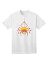 Halloween Adult T-Shirt featuring an Adorable Candy Corn Spider-Mens T-shirts-TooLoud-White-Small-Davson Sales