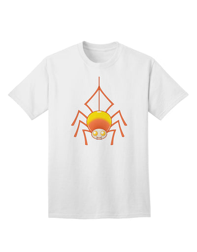 Halloween Adult T-Shirt featuring an Adorable Candy Corn Spider-Mens T-shirts-TooLoud-White-Small-Davson Sales