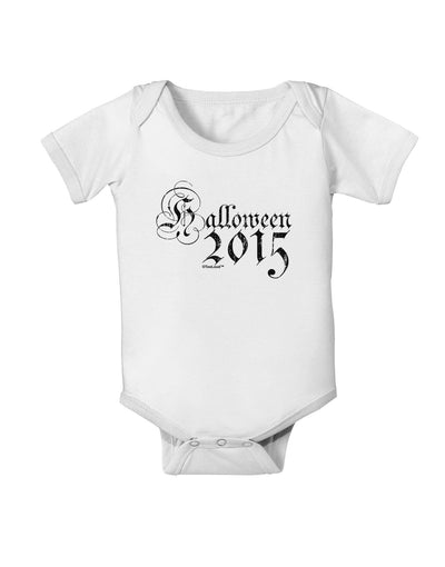 Halloween Current Year Script Distressed Baby Romper Bodysuit-Baby Romper-TooLoud-White-06-Months-Davson Sales