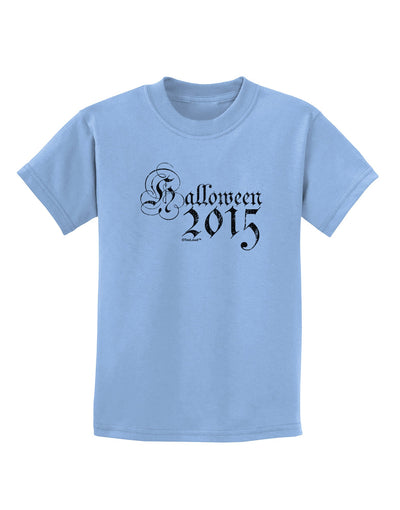 Halloween Current Year Script Distressed Childrens T-Shirt-Childrens T-Shirt-TooLoud-Light-Blue-X-Small-Davson Sales