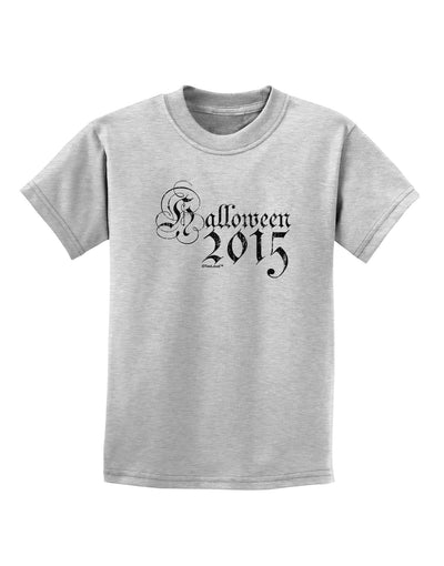 Halloween Current Year Script Distressed Childrens T-Shirt-Childrens T-Shirt-TooLoud-AshGray-X-Small-Davson Sales