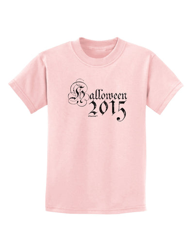 Halloween Current Year Script Distressed Childrens T-Shirt-Childrens T-Shirt-TooLoud-PalePink-X-Small-Davson Sales