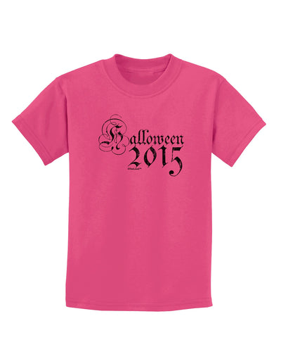 Halloween Current Year Script Distressed Childrens T-Shirt-Childrens T-Shirt-TooLoud-Sangria-X-Small-Davson Sales