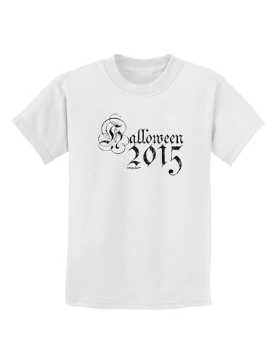 Halloween Current Year Script Distressed Childrens T-Shirt-Childrens T-Shirt-TooLoud-White-X-Small-Davson Sales