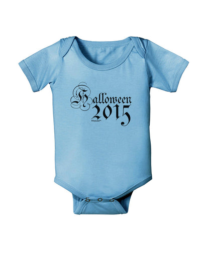 Halloween Current Year Script Text Baby Romper Bodysuit-Baby Romper-TooLoud-LightBlue-06-Months-Davson Sales