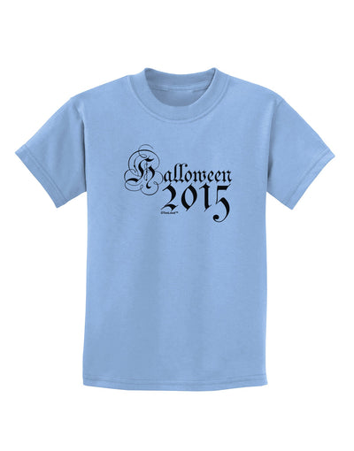 Halloween Current Year Script Text Childrens T-Shirt-Childrens T-Shirt-TooLoud-Light-Blue-X-Small-Davson Sales