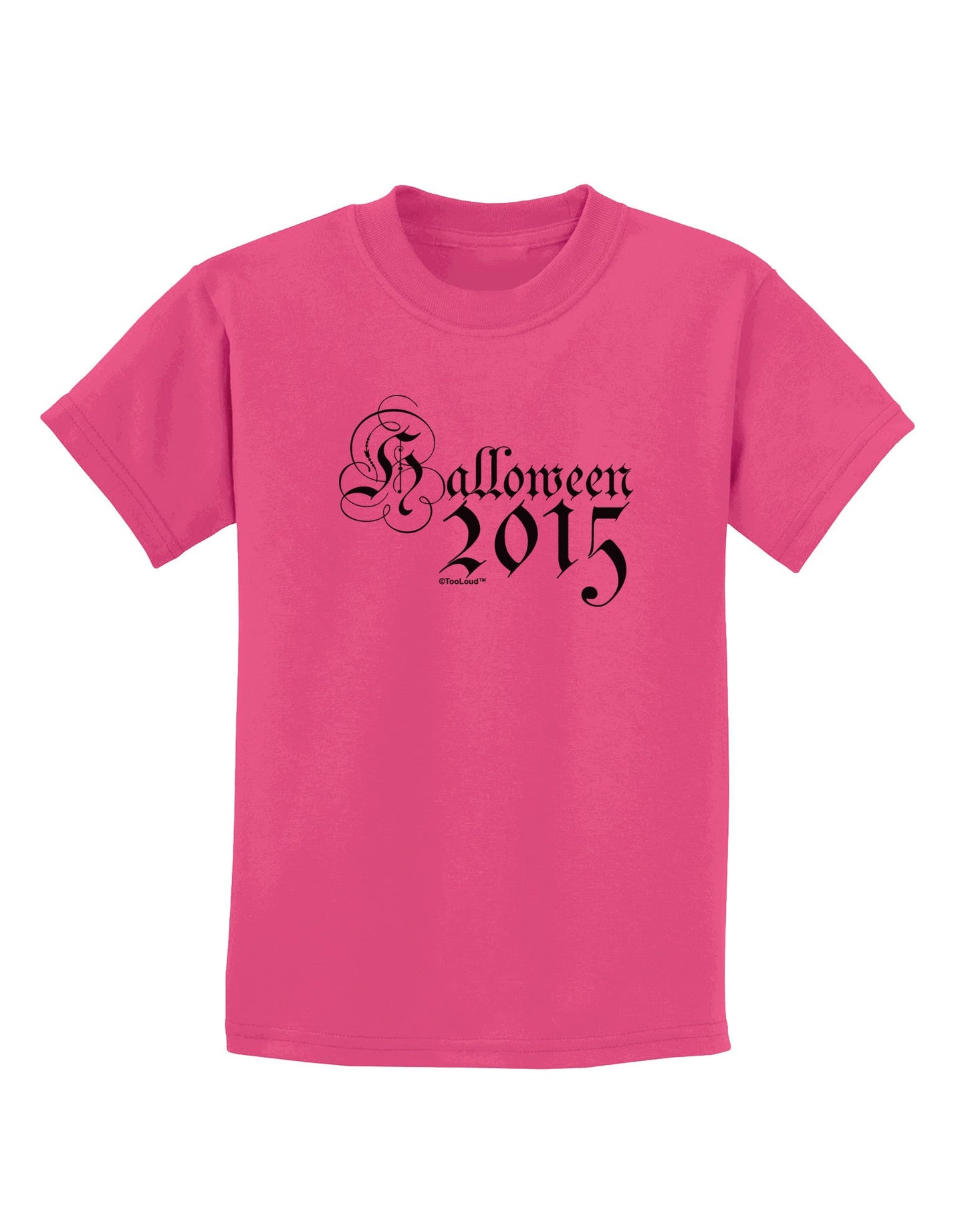 Halloween Current Year Script Text Childrens T-Shirt-Childrens T-Shirt-TooLoud-Sangria-X-Small-Davson Sales
