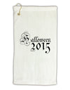 Halloween Current Year Script Text Micro Terry Gromet Golf Towel 11&#x22;x19-Golf Towel-TooLoud-White-Davson Sales