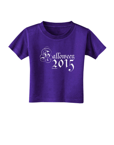 Halloween Current Year Script Text Toddler T-Shirt Dark-Toddler T-Shirt-TooLoud-Purple-2T-Davson Sales