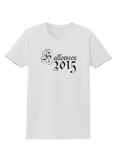 Halloween Current Year Script Text Womens T-Shirt-Womens T-Shirt-TooLoud-White-X-Small-Davson Sales