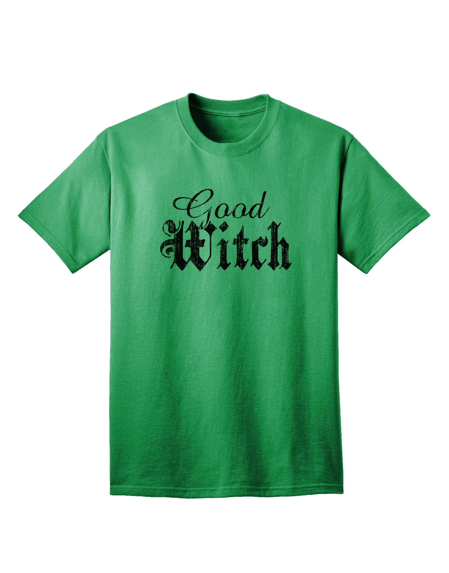Halloween Distressed Adult T-Shirt by Good Witch-Mens T-shirts-TooLoud-Kelly-Green-Small-Davson Sales