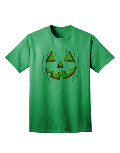 Halloween Glow: Adult T-Shirt Featuring a Smiling Jack O Lantern Design-Mens T-shirts-TooLoud-Kelly-Green-Small-Davson Sales