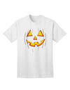 Halloween Glow: Adult T-Shirt Featuring a Smiling Jack O Lantern Design-Mens T-shirts-TooLoud-White-Small-Davson Sales