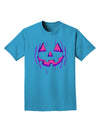 Halloween Glow Smiling Jack O Lantern Adult Dark T-Shirt-Mens T-Shirt-TooLoud-Turquoise-Small-Davson Sales