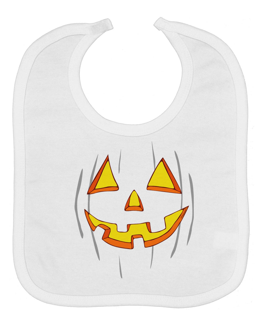 Halloween Glow Smiling Jack O Lantern Baby Bib