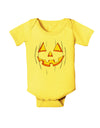 Halloween Glow Smiling Jack O Lantern Baby Romper Bodysuit-Baby Romper-TooLoud-Yellow-06-Months-Davson Sales