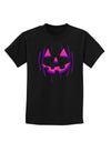 Halloween Glow Smiling Jack O Lantern Childrens Dark T-Shirt-Childrens T-Shirt-TooLoud-Black-X-Small-Davson Sales