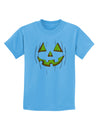 Halloween Glow Smiling Jack O Lantern Childrens T-Shirt-Childrens T-Shirt-TooLoud-Aquatic-Blue-X-Small-Davson Sales