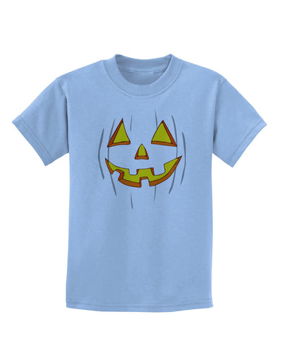 Halloween Glow Smiling Jack O Lantern Childrens T-Shirt-Childrens T-Shirt-TooLoud-Light-Blue-X-Small-Davson Sales