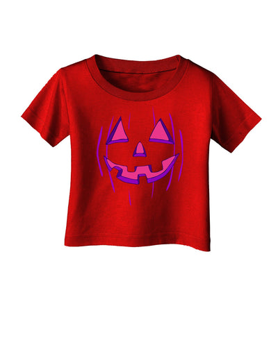 Halloween Glow Smiling Jack O Lantern Infant T-Shirt Dark-Infant T-Shirt-TooLoud-Red-06-Months-Davson Sales