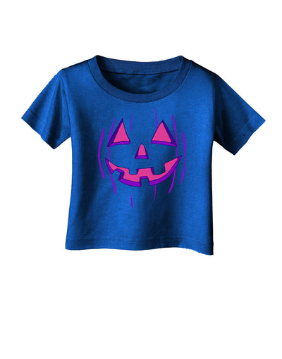 Halloween Glow Smiling Jack O Lantern Infant T-Shirt Dark-Infant T-Shirt-TooLoud-Royal-Blue-06-Months-Davson Sales