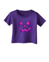 Halloween Glow Smiling Jack O Lantern Infant T-Shirt Dark-Infant T-Shirt-TooLoud-Purple-06-Months-Davson Sales