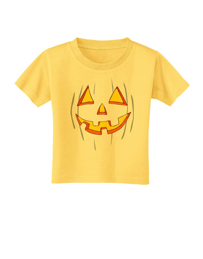 Halloween Glow Smiling Jack O Lantern Toddler T-Shirt-Toddler T-Shirt-TooLoud-Yellow-2T-Davson Sales