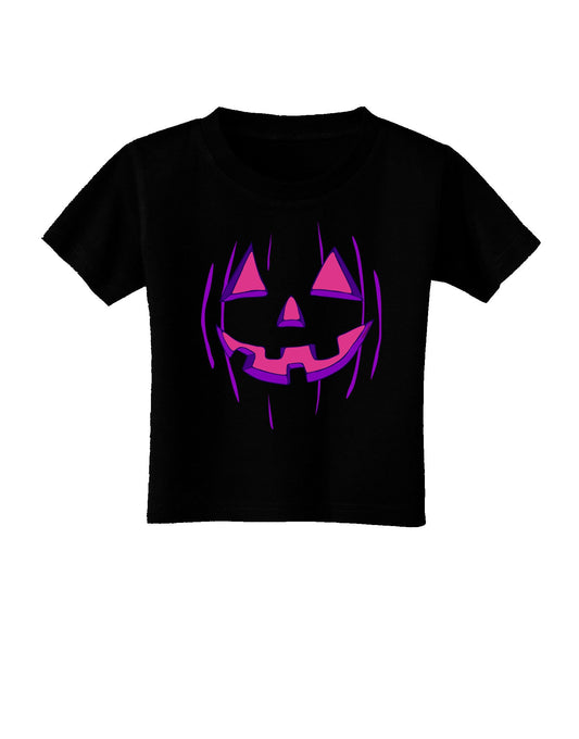 Halloween Glow Smiling Jack O Lantern Toddler T-Shirt Dark-Toddler T-Shirt-TooLoud-Black-2T-Davson Sales