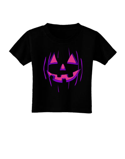 Halloween Glow Smiling Jack O Lantern Toddler T-Shirt Dark-Toddler T-Shirt-TooLoud-Black-2T-Davson Sales