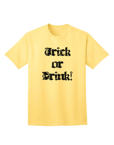 Halloween Humor: Trick or Drink - Adult T-Shirt for a Spooktacular Celebration-Mens T-shirts-TooLoud-Yellow-Small-Davson Sales