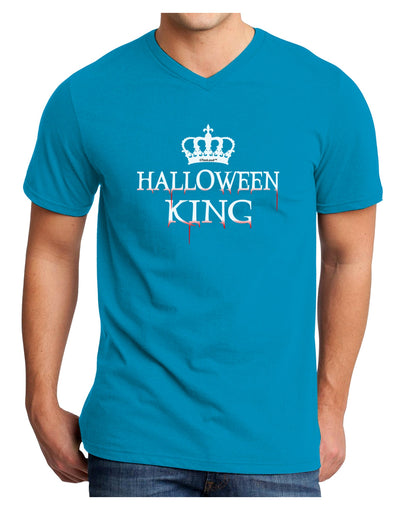 Halloween King Adult Dark V-Neck T-Shirt by TooLoud-Mens V-Neck T-Shirt-TooLoud-Turquoise-Small-Davson Sales