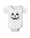 Halloween Pumpkin Smile Jack O Lantern Baby Romper Bodysuit-Baby Romper-TooLoud-White-06-Months-Davson Sales