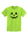 Halloween Pumpkin Smile Jack O Lantern Childrens T-Shirt-Childrens T-Shirt-TooLoud-Lime-Green-X-Small-Davson Sales