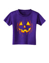 Halloween Pumpkin Smile Jack O Lantern Toddler T-Shirt Dark-Toddler T-Shirt-TooLoud-Purple-2T-Davson Sales