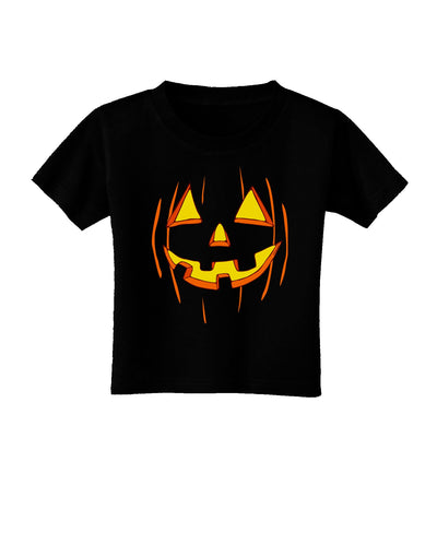 Halloween Pumpkin Smile Jack O Lantern Toddler T-Shirt Dark-Toddler T-Shirt-TooLoud-Black-2T-Davson Sales