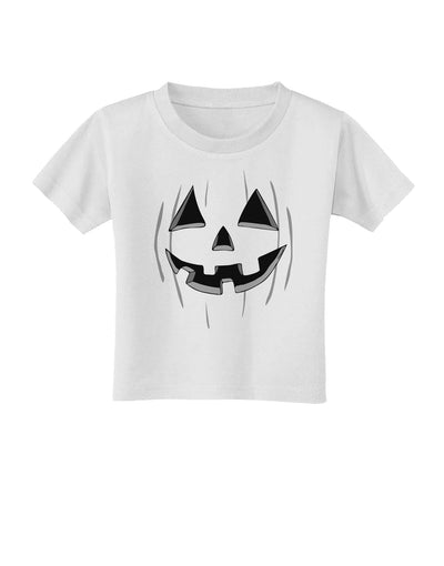 Halloween Pumpkin Smile Jack O Lantern Toddler T-Shirt-Toddler T-Shirt-TooLoud-White-2T-Davson Sales