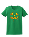 Halloween Pumpkin Smile Jack O Lantern Womens Dark T-Shirt-TooLoud-Kelly-Green-X-Small-Davson Sales