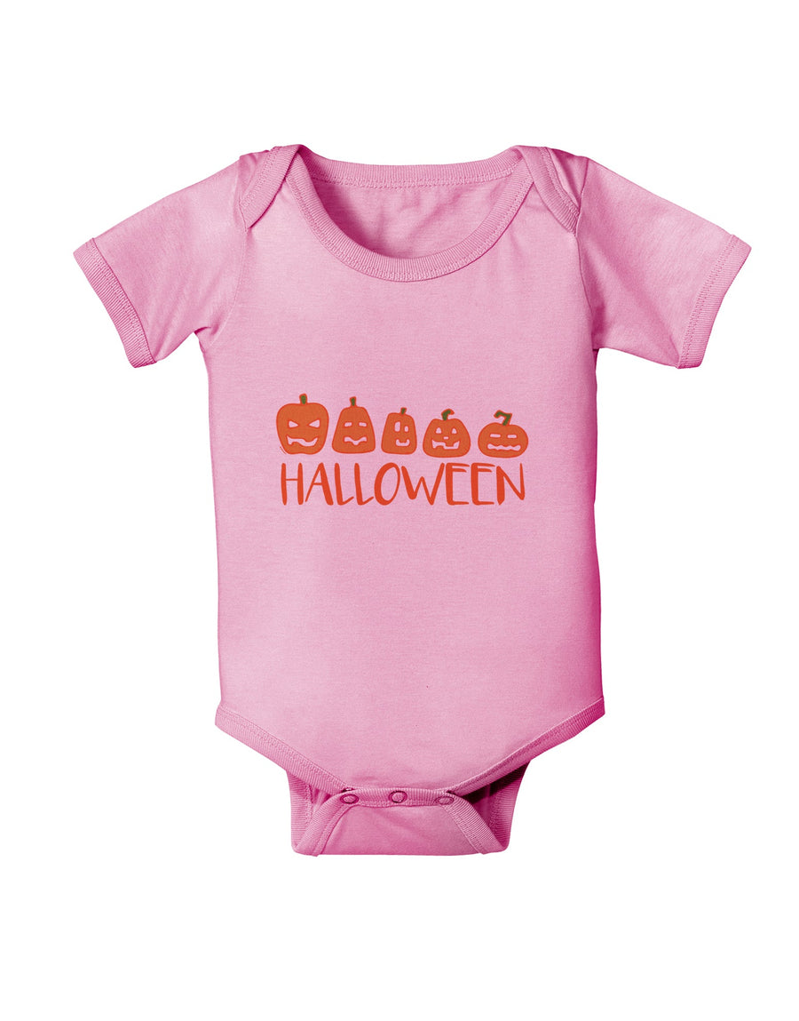 Halloween Pumpkins Baby Romper Bodysuit-Baby Romper-TooLoud-White-06-Months-Davson Sales