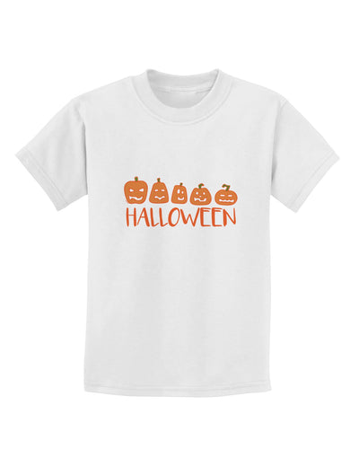 Halloween Pumpkins Childrens T-Shirt-Childrens T-Shirt-TooLoud-White-X-Small-Davson Sales