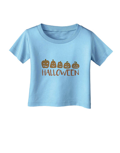 Halloween Pumpkins Infant T-Shirt-Infant T-Shirt-TooLoud-Aquatic-Blue-06-Months-Davson Sales