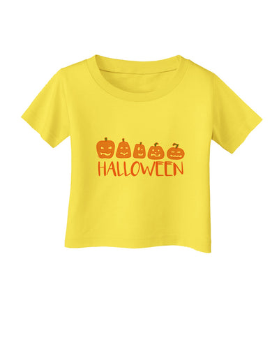 Halloween Pumpkins Infant T-Shirt-Infant T-Shirt-TooLoud-Yellow-06-Months-Davson Sales