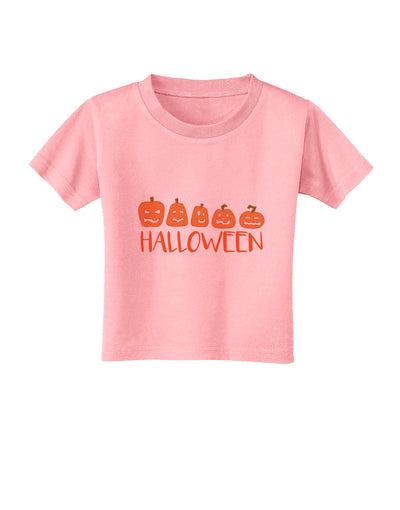 Halloween Pumpkins Toddler T-Shirt-Toddler T-shirt-TooLoud-Candy-Pink-2T-Davson Sales