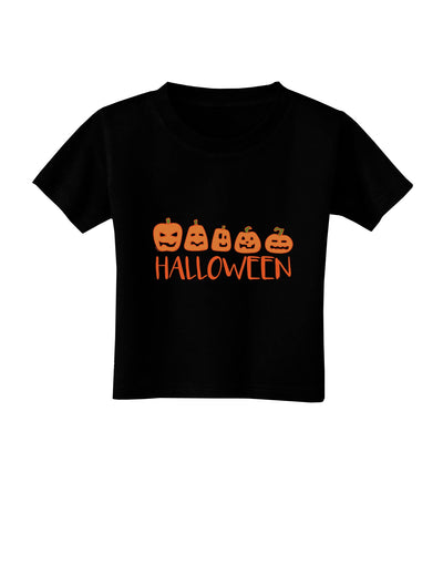 Halloween Pumpkins Toddler T-Shirt-Toddler T-shirt-TooLoud-Black-2T-Davson Sales