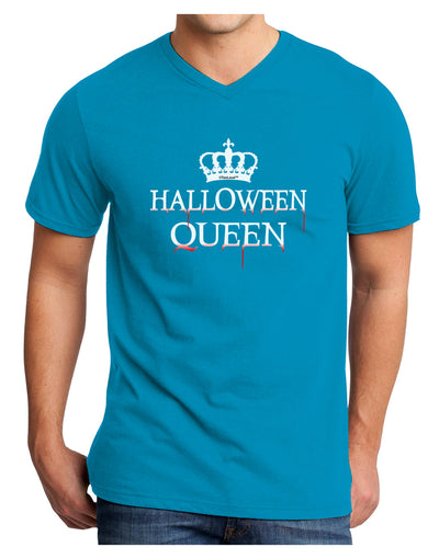 Halloween Queen Adult Dark V-Neck T-Shirt by TooLoud-Mens V-Neck T-Shirt-TooLoud-Turquoise-Small-Davson Sales