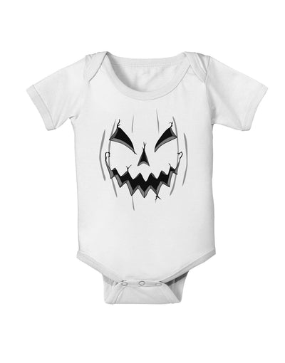 Halloween Scary Evil Jack O Lantern Pumpkin Baby Romper Bodysuit-Baby Romper-TooLoud-White-06-Months-Davson Sales